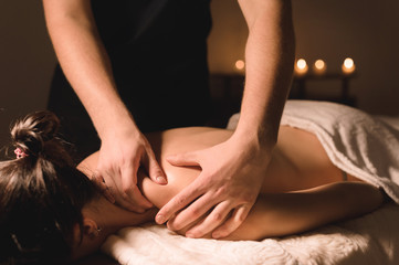 Registered massage therapist providing massage therapy